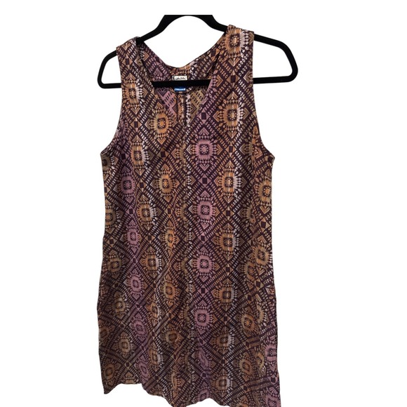 KAVU Pacific Vista Dress Sz Medium 100% Cotton Sleeveless Coastal Boho - Picture 5 of 9